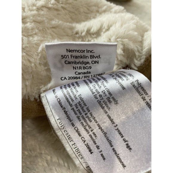 Nemcor Baby's First White Bunny Rabbit Folding Pillow Stuffed Plush Toy - Picture 7 of 8